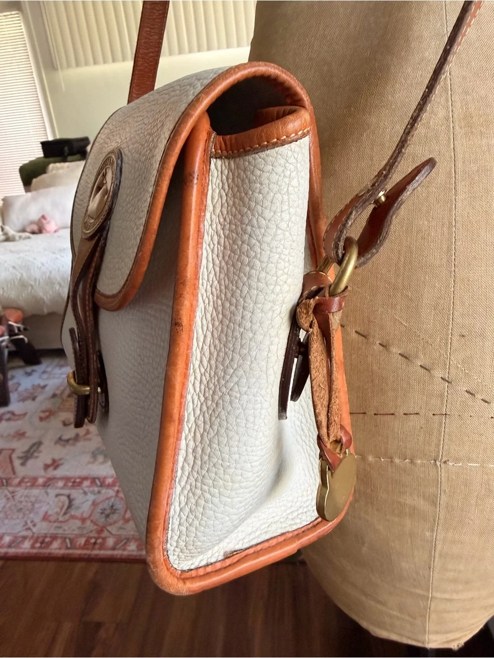 Dooney & Bourke cream pebbled